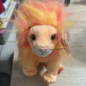 Ty Beanie Baby BUSHY the Lion Stuffed Animal Toy w/Tags 2000 Vintage
